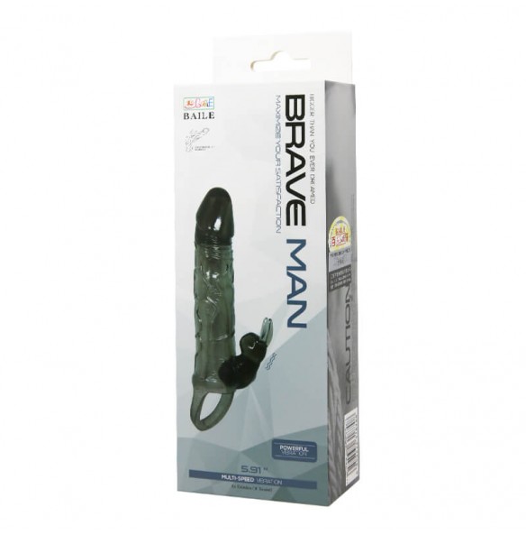 BAILE - Bunny Vibrating Penis Sleeve (L:17cm - D:4cm) BAILE - Bunny Vibrating Penis Sleeve (L:17cm - D:4cm)